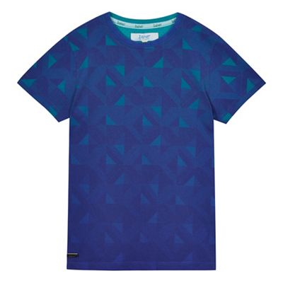 Boys' blue geometric print t-shirt